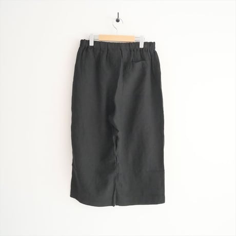 2024SS / HOUSEHOLD GOODS / MARGARET HOWELL / BLACK LINEN トラウザーズ / 5894143004 / 2408-0240
