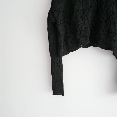人気完売品 / SPICK&SPAN ギマコットン透かし編みボートネックニット 24080200521010 / 2605-2183