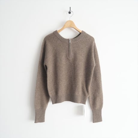 〇2023AW / 未使用 / CLANE / W FACE HALF ZIP YAK KNIT TOPS / 15106-2102 / 2409-0440