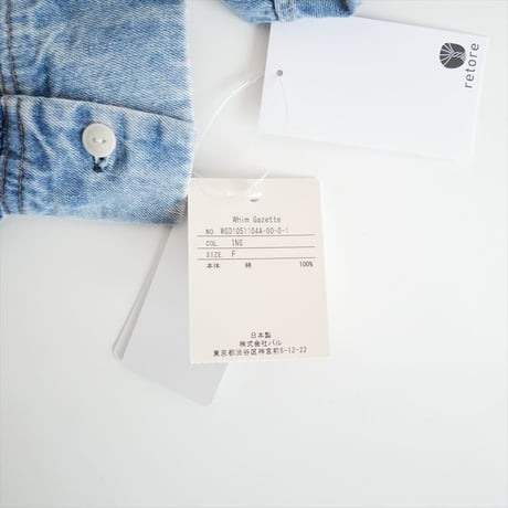 2025・人気完売品 / 未使用 / Whim Gazette / DENIMボウブラウス / WGD1051104A0001 / 2602-0510