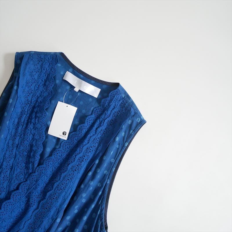 Tao COMME des GARCONS / インディゴ ドット カシュクールワンピース /
