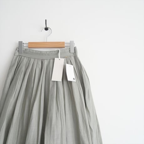 2024SS / MARILYN MOON / Tuck technique sheer cotton skirt / 4242-138 / 2408-2026