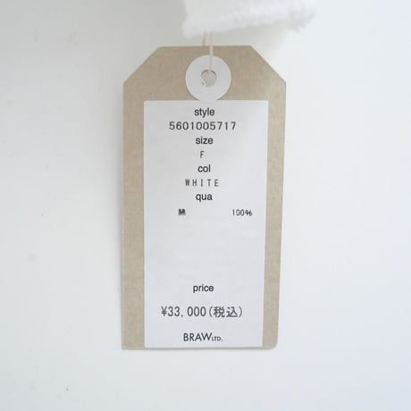 2022 / 未使用 / nowos / Slab Cut and sew (White) / 5601005717 / 2307-1501