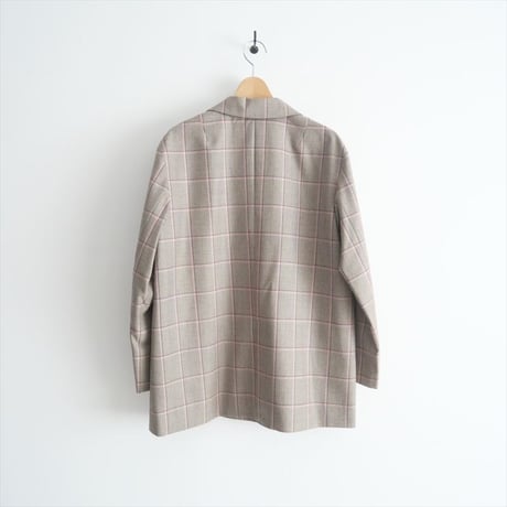 2021AW / 未使用 / leur logette / ウールチェックジャケット / 02279 / 2406-0363