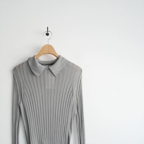 2025AW・人気完売品 / Demi-Luxe BEAMS別注 / SLOANE / 18Gシルク襟付きプルオーバー / 64-15-1330-355 / 2601-0040
