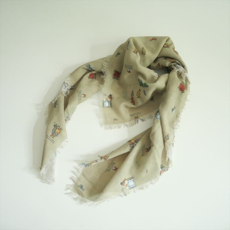 今季　新品 R&D.M.Co- BROWN BEARS GAUZE SHAWL R&D.M.CO/BROWN BEARS GAUZE SHAWL | ALCOT