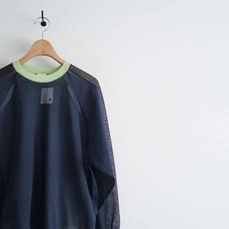 6(ROKU) ロク　SHEER COLOR RIB PULLOVER ニット