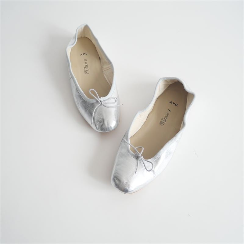 【未使用タグ有】A.P.C. BALLERINE PORSELLI　22.5 A.P.C. (アーペーセー) BALLERINE PORSELLI / バレエシューズ