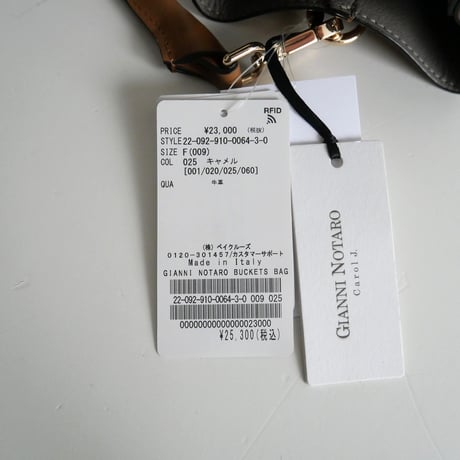 2022 / IENA購入品/ GIANNI NOTARO / BUCKETS BAG / 22092910006430 / 2402-0543