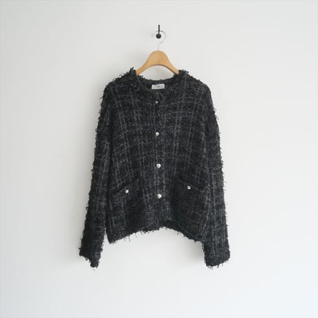 ○2024AW / 未使用 / IENA / ラメツイードニットジャケット / 24080900366030 / 2502-0807