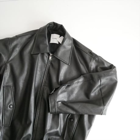2025AW・人気完売品 CLANE FAKE LEATHER BALLOON JACKET 19101-0012 2604-0638