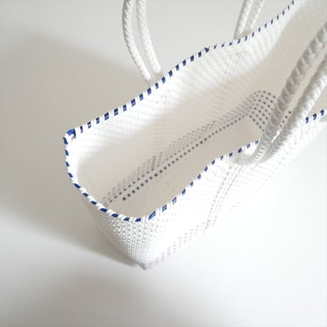 2026SS今季・人気完売品 Letra MERCADO BAG - HALF CHECK - White / Navy (S) 2606-0189
