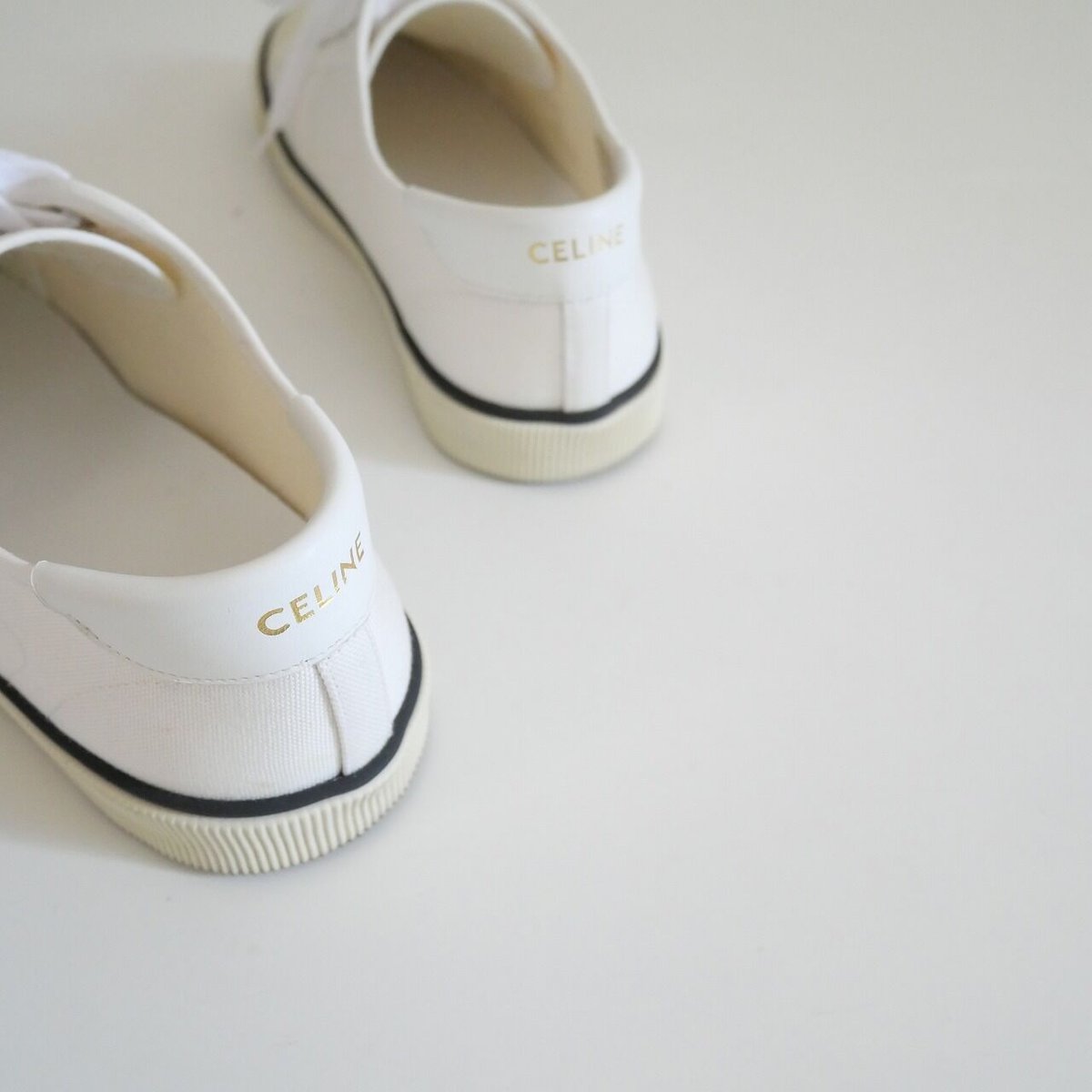 2022 / CELINE / トゥキャップ付きCELINE ブランク レースアップ ロース 