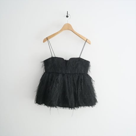 2024AW / Whim Gazette / フェザーキャミブラウス / WGZ1042104A0006 / 2509-2109
