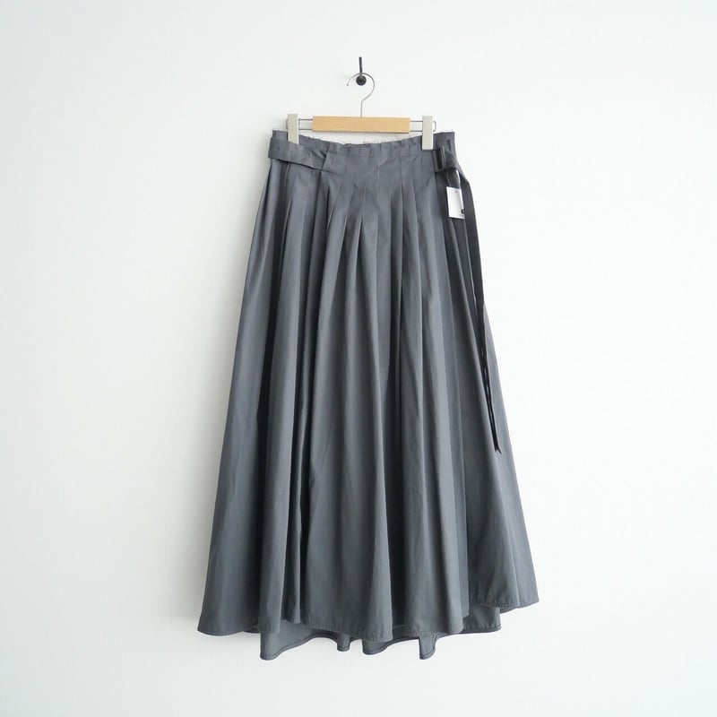 ATON ダブルラッププリーツスカート 【公式通販】