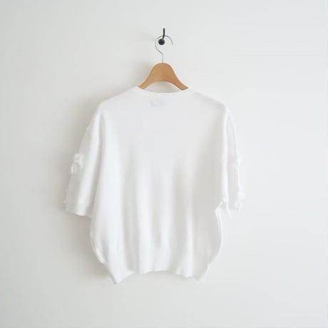 2024SS今季 / 未使用 / UNITED ARROWS / 3D フラワーモチーフ ショートスリーブ ニット / 1518-183-1839 / 2407-1084