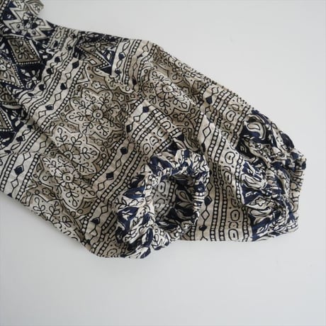2025SS今季 / Sara mallika / Cotton Lurex Border Print Long Dress / 020451SD7 / 2506-1157