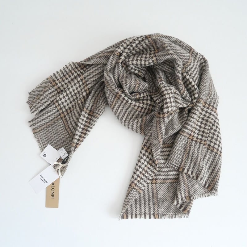 ALONPI CASHMERE チェックストール