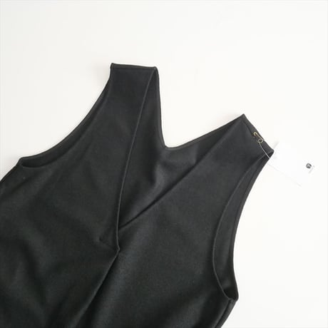 2022AW / journal standard luxe / ウールリングジャージ Vネックノースリーブワンピース / 22040440023030 / 2402-0837