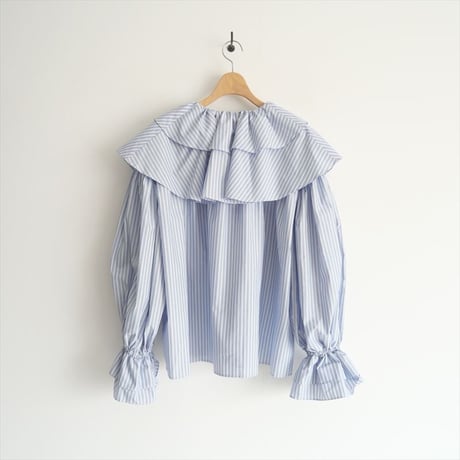 2024SS / 未使用 / RosyMonster / double frill stripe blouse / RMTB-2724S / 2411-0358