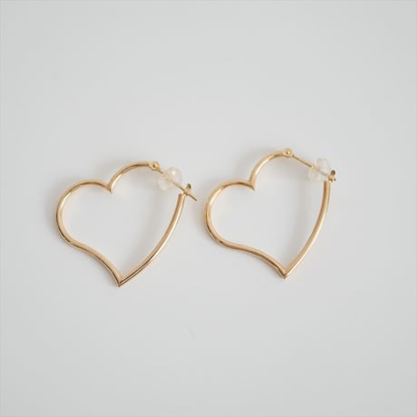 継続販売品 / KAJA BIJOUX / Small Heart Hoop Pierce / KR371487 / 2506-0819