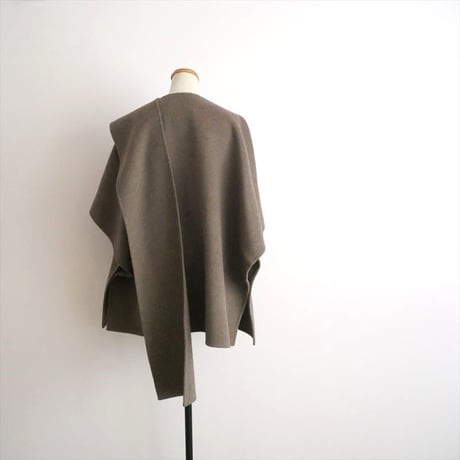 2021AW / 未使用 / VERMEIL par iena / SUPER160sダブルフェイスショートマントコート / 21020938610030 / 2408-0967