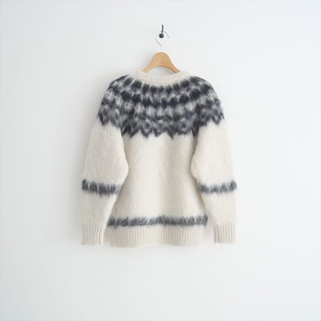 〇2022AW / 未使用 / BATNER / MOHAIR NORDIC CREW NECK KNIT / BN-22FL-052 / 2507-2105