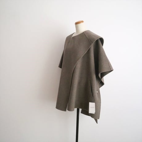2021AW / 未使用 / VERMEIL par iena / SUPER160sダブルフェイスショートマントコート / 21020938610030 / 2408-0967