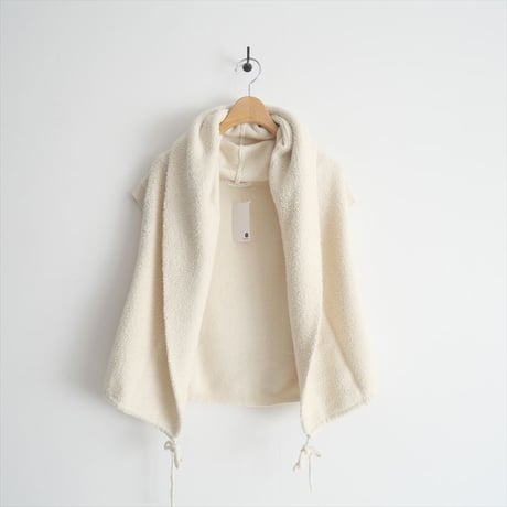 2023AW・人気完売品 / GALERIE VIE / コットンウールパイル ショールカラーベスト / 23023402206 / 2411-1520