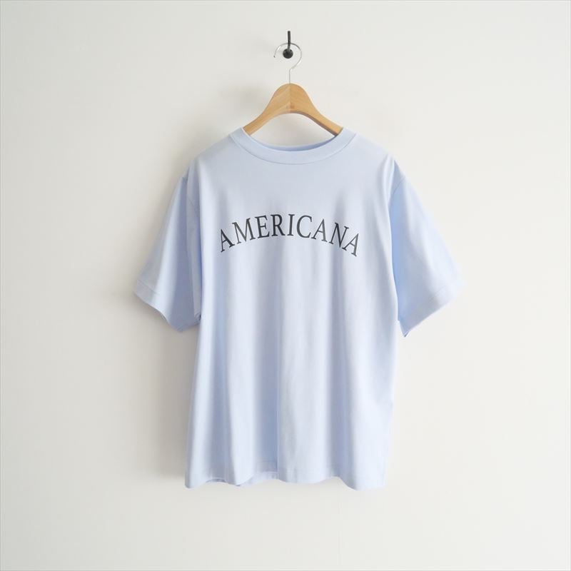 【新品】  Americana / アメリカーナ | 2023SS | AP STUDIO 別注 AMERICANA arche logo Tシャツ | F | ブルー | レディース AMERICANA - 【新品】 Americana / アメリカーナ | 2023SS | AP STUDIO