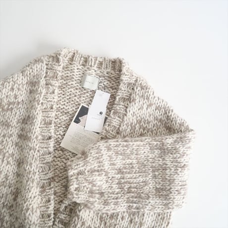 2024AW / ARGUE / WOOL ALPACA MIX HAND KNIT GOWN COAT / 2501-0373