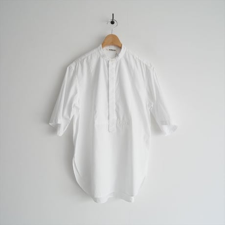 2022 / AURALEE / WASHED FINX TWILL BIG HALF SLEEVED SHIRT / A22SS07TN / 2310-0144