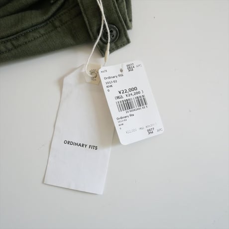 2024AW・人気完売サイズ / 未使用 / ORDINARY FITS / JAMES FATIGUE BACK SATIN / 101J-02-324 / 2507-0228