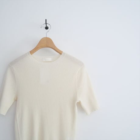 継続販売品 / Ballsey / TOMORROWLAND / マーセライズドコットンリブ ハーフスリーブプルオーバー / 11023202362 / 2411-1256