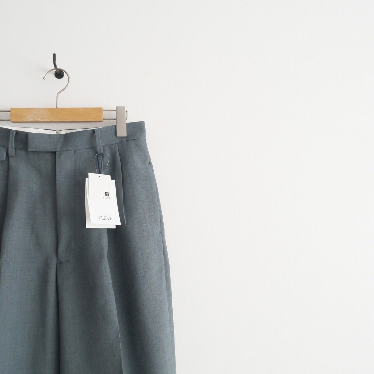 YLÈVE TOP OVERDYE SUMMER WOOL TROUSERS | www.whiteflowers.ro