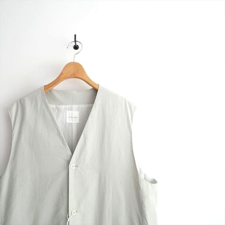 2025SS 未使用 TOUJOURS COTTON*SILK LIGHT WEIGHT GABERDINE CLOTH Oversize Vest TM42CV04 2606-0362