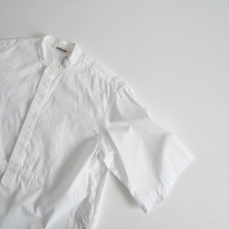 2022 / AURALEE / WASHED FINX TWILL BIG HALF SLEEVED SHIRT / A22SS07TN / 2310-0144