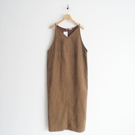 2022AW / 未使用 / IENA / フェイクレザーキャミワンピース / 22040900079030 / 2402-0486