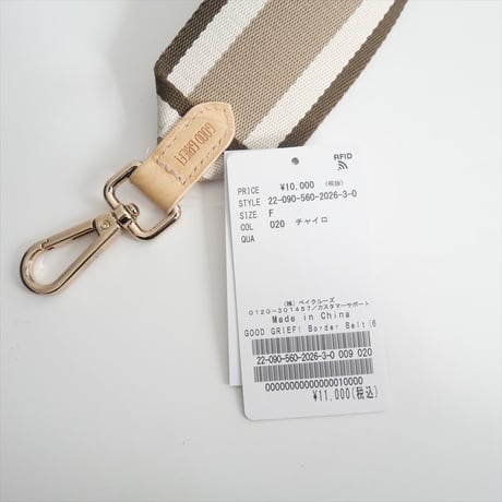 2022AW / L'Appartement購入品 / GOOD GRIEF! / Border Belt(6cm) / 22090560202630 / 2410-1332