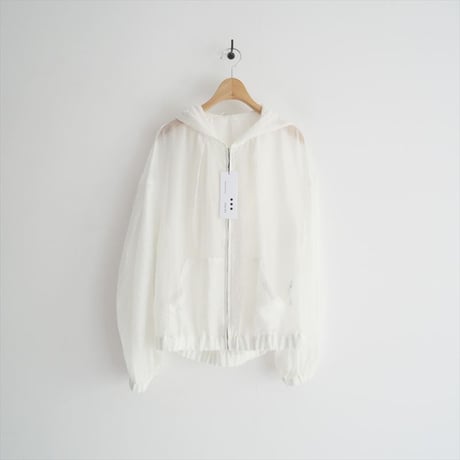 継続販売品・人気完売色 / 未使用 / three dots / シャイニーシャツ ジップアップフーディ / NE7002Y / 2506-0580