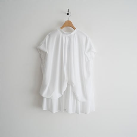 ENFOLD 2024SS WAVE SHIRRING BLOUSE