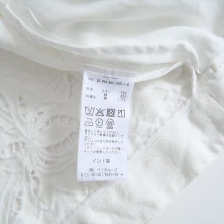 2025SS / IENA / コットンリネン カットワークレース ジャケット / 25010900200010 / 2507-0857