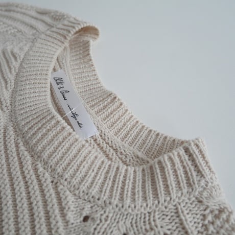 2021SS / Cloth＆Cross / コットンガーター編みニット / HG-L763 / 2402-0273
