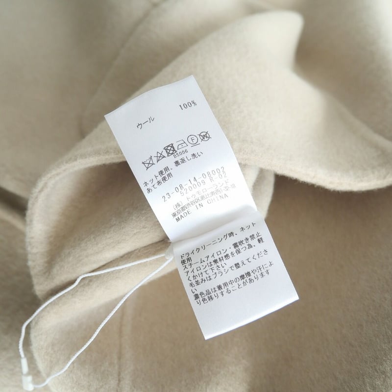 2021AW / GALERIE VIE / ウールダブルフェイス フーデッドコート /  