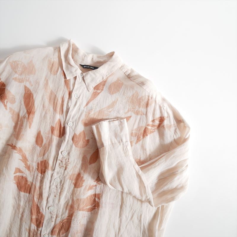 【パドカレ】ラミーソフトワッシャー バンドルダイシャツ リネンシャツ 2025SS / pas de calais / ラミーソフトワッシャー バンドルダイシャツ