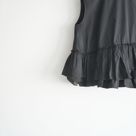 2022SS / MARILYN MOON / asymmetry frill sleeve less blouse / 4221-006 / 2311-0452