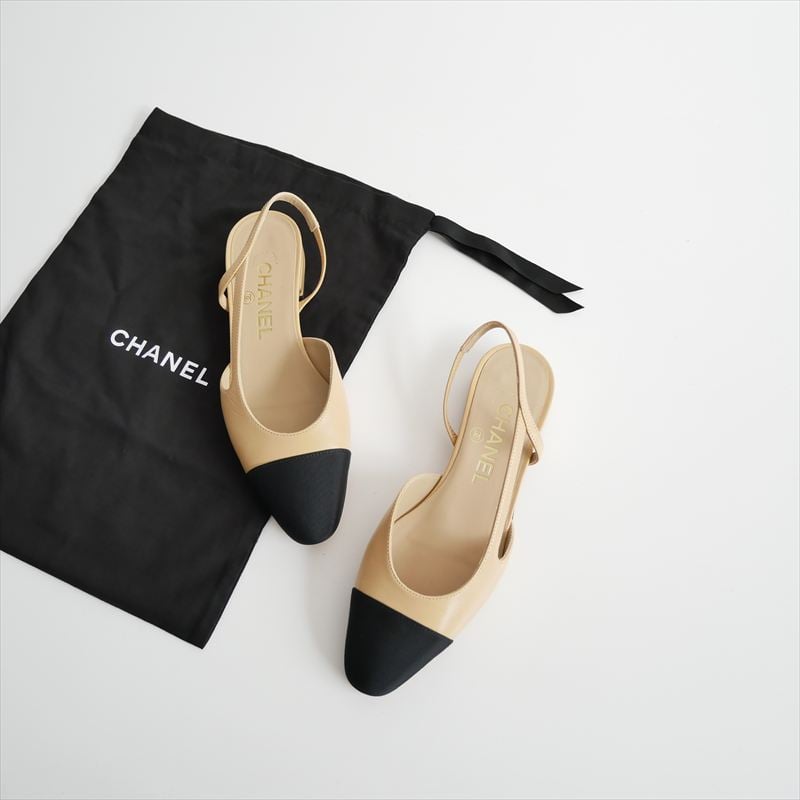 継続販売品 / CHANEL / スリングバック シューズ ゴートスキン