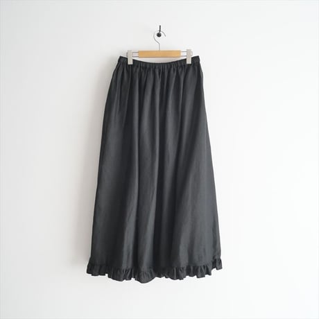 継続販売品 / edit & co. / French Linen Frilled Hem Gather Skirt / E22-9001 / 2405-0540