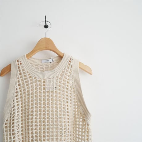 2025SS / HYKE / CROCHETED SWEATER TANK TOP / 11391 / 2512-1598