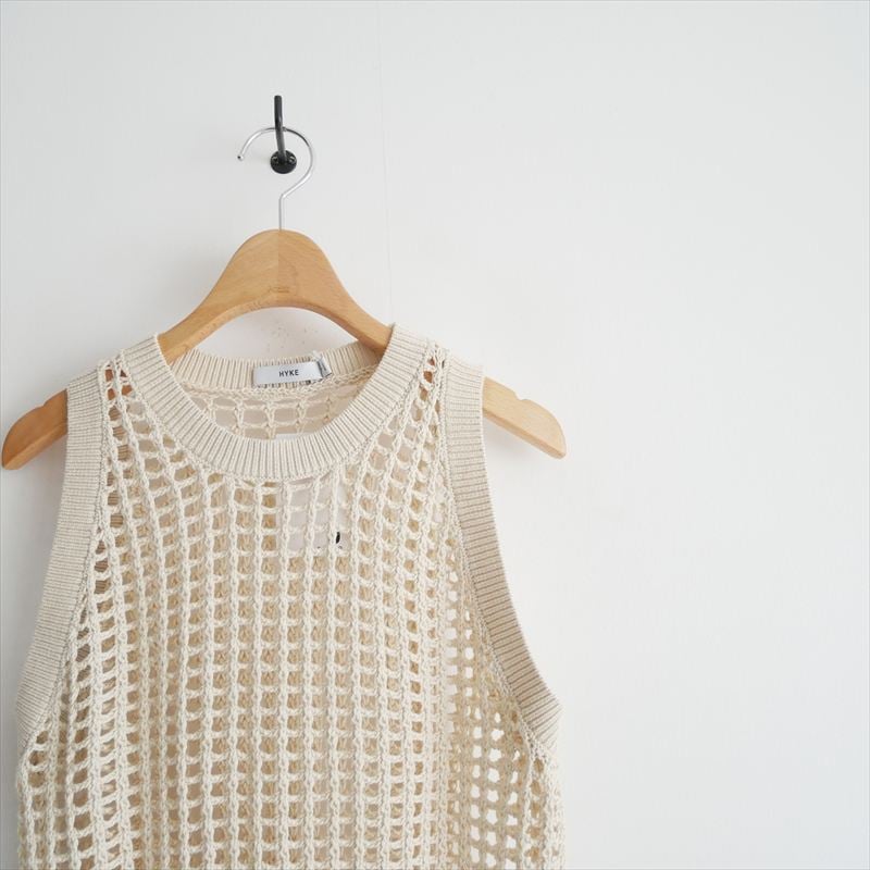 2025SS / HYKE / CROCHETED SWEATER TANK TOP / 11